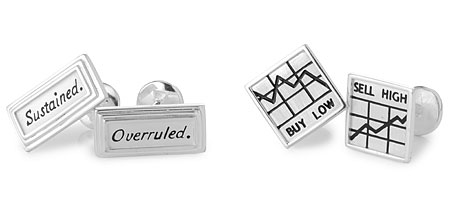 lawyer and stock broker cufflinks