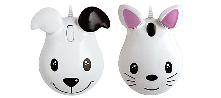 Optical Computer Mouse - Doggy And Kitty