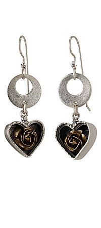 ROSE HEART BOX EARRINGS