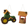 wishing well and tractor edible birdhouse