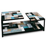 RECLAIMED PATCHWOOD THREE TIER COFFEE TABLE