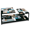 reclaimed patchwood three tier coffee table