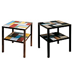 RECLAIMED PATCHWOOD END TABLE WITH SHELF