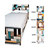 RECLAIMED PATCHWORK HEADBOARD | Margaret Taylor Patchwork Twin Headboard, Double Headboard, Queen Headboard, King Headboard For Kids And Adults Bedroom Decor Steel Furniture Made of Ceiling Tin, Moldi from uncommongoods.com