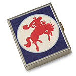 CONDOM CADDY | Retro Inspired Images, Vintage Condom Cases Hold Three Condoms, Four-Leaf Clover, Shamrock, Rooster and Bucking Bronco Images, Brushed Steel, Teens, Men, Women, Protection, Safety, Styl from uncommongoods.com