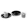 Clover Print Espresso Cups & Saucers - Set of 2