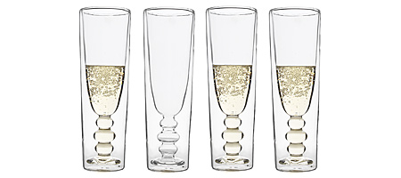 ILLUSION CHAMPAGNE FLUTES - SET OF 4 | Illusions Champagne Flute Glasses, Modern, Clever, Cool, Home Accent, Kitchen Accessory, Barware, Innovative, Unique | UncommonGoods :  uncommongoods kitchen table kitchen modern