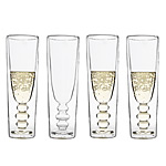 ILLUSION CHAMPAGNE FLUTES - SET OF 4 | Illusions Champagne Flute Glasses, Modern, Clever, Cool, Home Accent, Kitchen Accessory, Barware, Innovative, Unique | UncommonGoods : illusion glasses glassware champagne glasses innovative