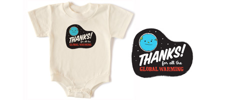 Global Warming Organic Cotton Infant Snapsuit