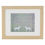'PEACEFUL CALM' PRINT | Alena Hennessy Two White Horses In Forest Clearing, Pure, Simple, Calming, Pretty, Modern, Artwork | UncommonGoods : alena hennessy original home accent art work decoration