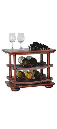 Recycled Wine Barrel Stave Mini Wine Display