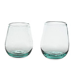 RECYCLED WINDSHIELD WINE GLASSES - SET OF 2