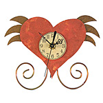 HEART WITH WINGS DESK CLOCK