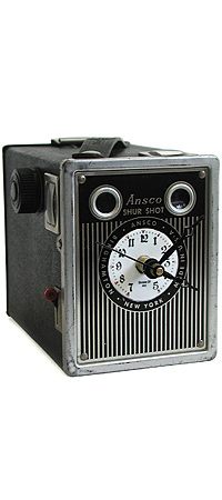 Vintage Box Camera Clock