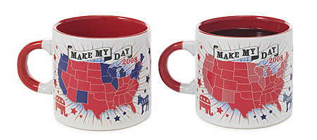 REPUBLICAN 'MAKE MY DAY 2008' MUG | Red States Republican Mug Changes Color With Hot Liquid Grand Old Party Mugs Coffee Cup, Political, Politics, Government, Election, GOP | UncommonGoods :  make my day republican mug father
