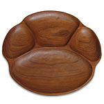 TEAK WOOD COMPARTMENT PLATE