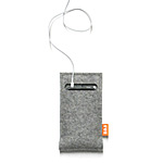FELT MEDIAPOCKET | Josh Jakus Media Pocket, MediaPockets For iPods, iPhone, MP3 Players, PDAs, Electronics, Protective Pocket, Travel Case, Carry Case, Modern, Industrial Wool, Gray, COntemporary Personal Accessories, Gifts, Guys, Girls | UncommonGoods from uncommongoods.com