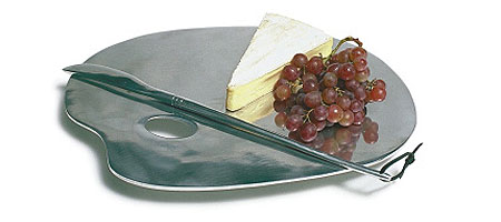 Aluminum Artist Cheese Board With Brush Knife