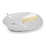 ALUMINUM ARTIST CHEESE BOARD WITH BRUSH KNIFE