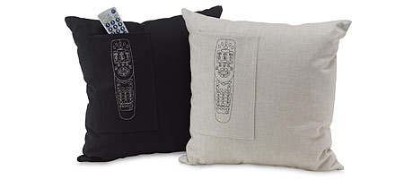 organic cotton remote pocket pillow