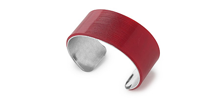 Red Record Cuff Bracelet