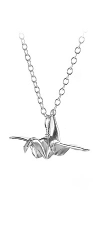 Origami Mini Crane Necklace