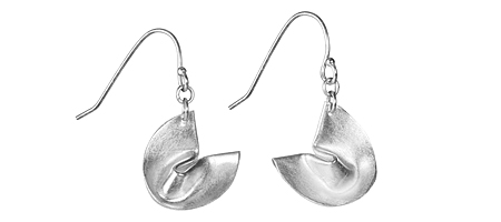 Origami Fortune Cookie Earrings