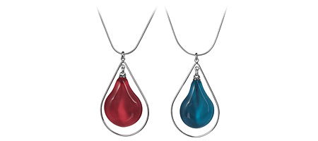 GLASS TEAR DROP NECKLACE | Tear-Drop, Rain Drops, Water Drops, Necklaces, Glass, Colored Glass Pendants, Jewelry By Bryce And Paola Tippner, Organic, Colorful, Pretty, Handmade In Oregon, Sterling Sil : bryce glass tear drop necklace womens sterling pendants