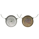 PYREX GLASS ON STEEL CORD NECKLACE