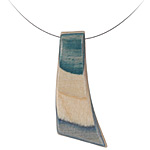 RECYCLED SKATEBOARD WAVE NECKLACE