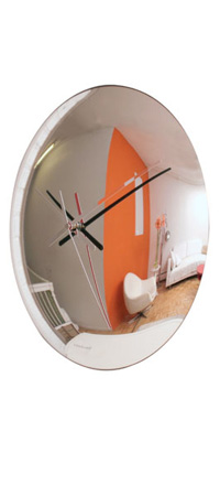 SPY CLOCK | Spying Clock, Modern, Fun, Sneaky, Spies, Secret Agent, Timepiece, Fish Eye Mirror, Reflective, Wall Clocks, Home, Office Accent | UncommonGoods :  spies design sneaky interior