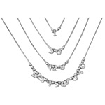 SILVER AND DIAMOND NUMERICAL NECKLACES
