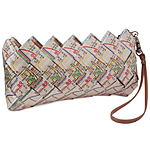 RECYCLED SUBWAY MAP CLUTCH PURSE