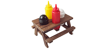 Picnic Table Condiment Set