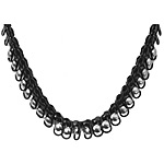 BLACK ENAMEL ZIPPER NECKLACE