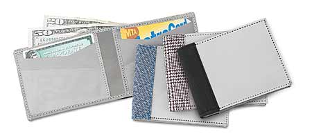 STAINLESS STEEL WALLET WITH TRIM