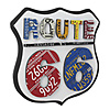 ROUTE 66 LICENSE PLATE SIGN