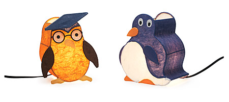 Owl & Penguin Animal Lamps