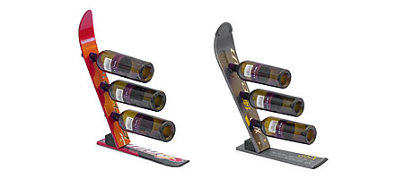 Recycled Ski Wine Rack