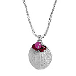 BIRTHSTONE SILVER PETAL NECKLACE