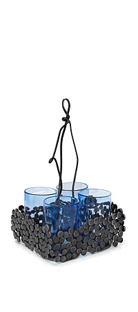 Reclaimed Steel Carrier/Votive Holder