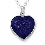 DARK BLUE HEART NECKLACE