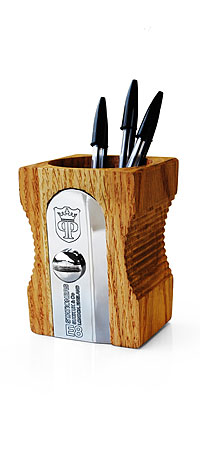 GIANT SHARPENER PENCIL CUP | Giants, Pencils, Sharpeners, Wooden, Cups, Desk, Holder, Pens | UncommonGoods : giant pencil sharpener cup pencil