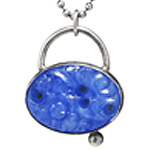 VINTAGE GLASS CABOCHON NECKLACE