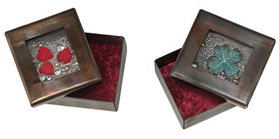 Love and Luck Copper Reliquary Boxes