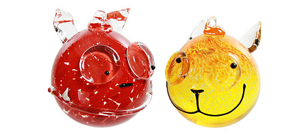 GLASS ANIMAL ORNAMENTS