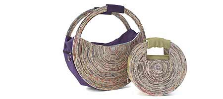Recycled Newspaper Handbags