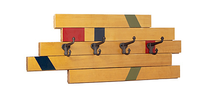 Reclaimed Gym Floor Wall Hooks