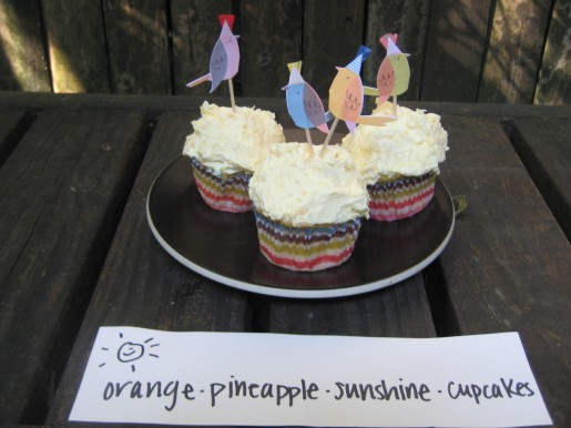 Orange Pineapple Sunshine Cupcakes