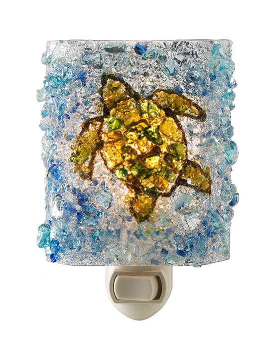 Recycled Glass Turtle Night Light | UncommonGoods